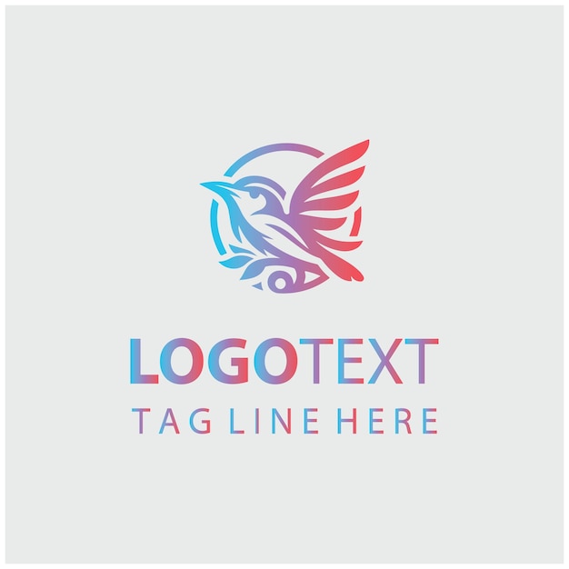 Vector 云雀logo矢量插图