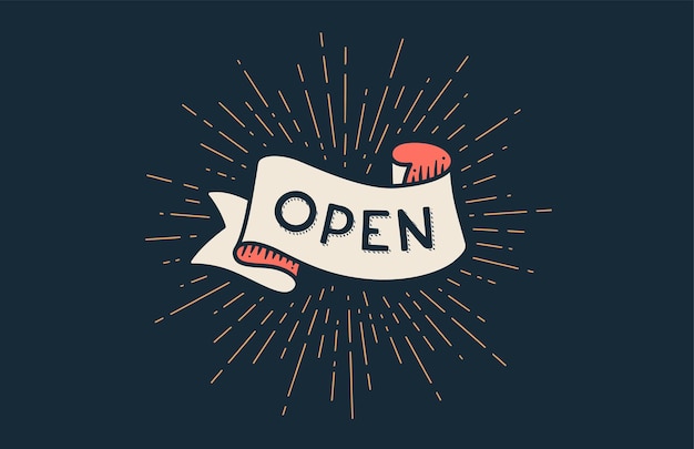 Vector lintbanner open