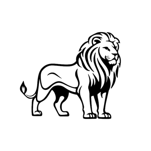 Vector lion vector kunst icoon