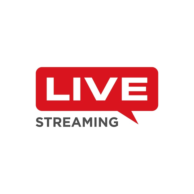 Vector live streaming teken vector sjabloon