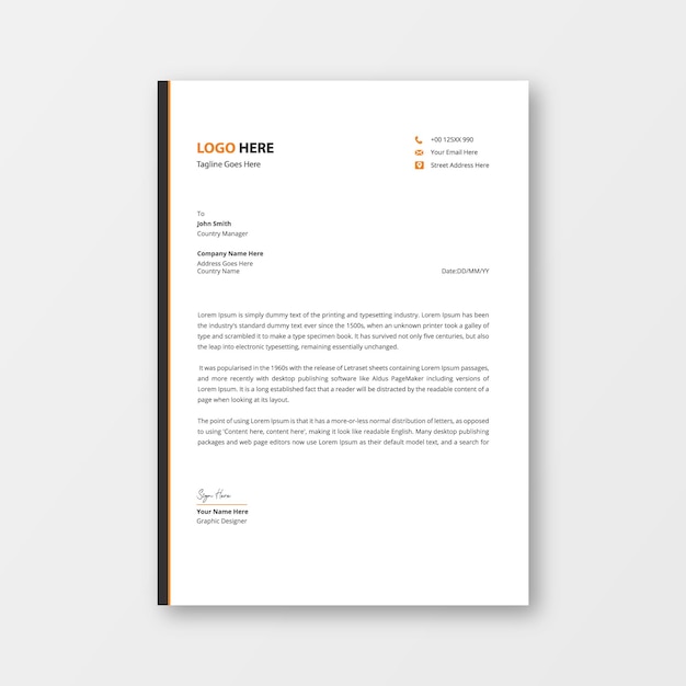 Vector modern creatief briefhoofd