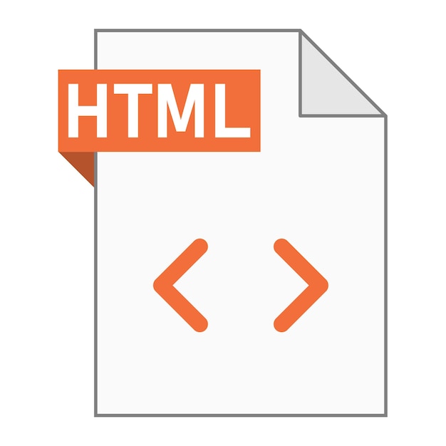 Вектор современный плоский дизайн значка html-файла для интернета