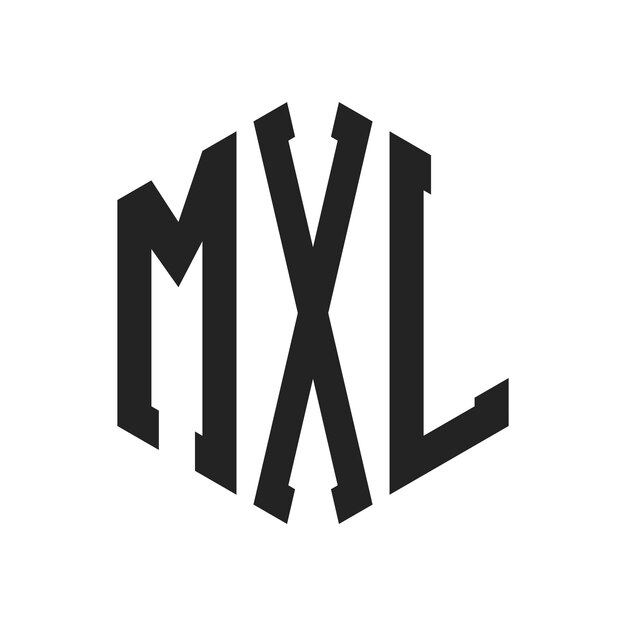 Vector mxl标志设计，首字母mxl使用六边形组成的会标标志