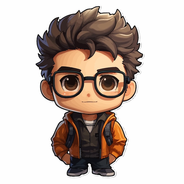 Vector nerd karakter