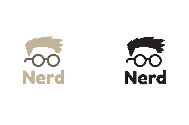 Vector nerd-logo sjabloon