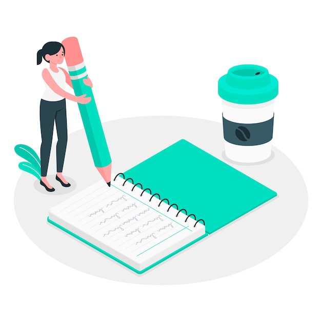 Vector notebook concept illustratie