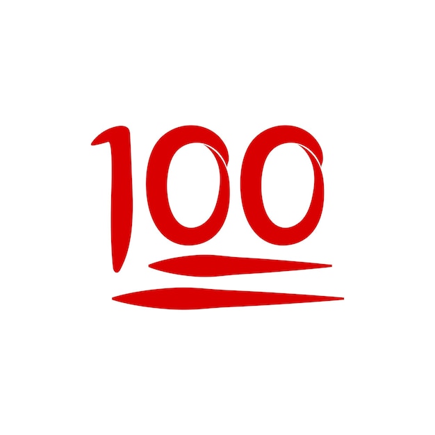 Vector nummerpictogram 100 vector
