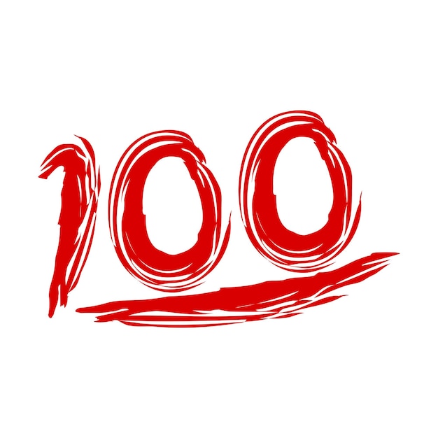 Vector nummerpictogram 100 vector