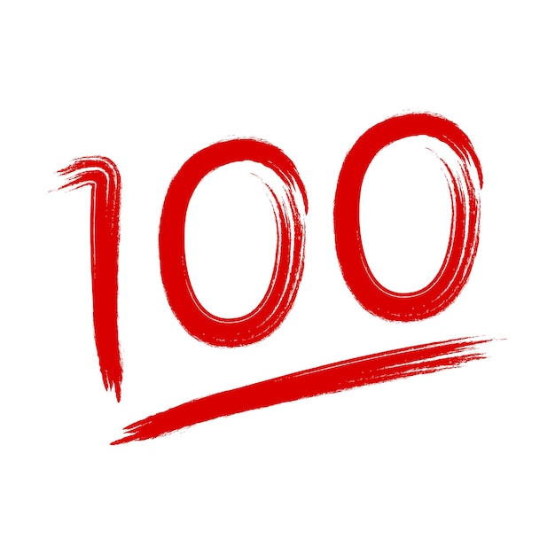 Vector nummerpictogram 100 vector