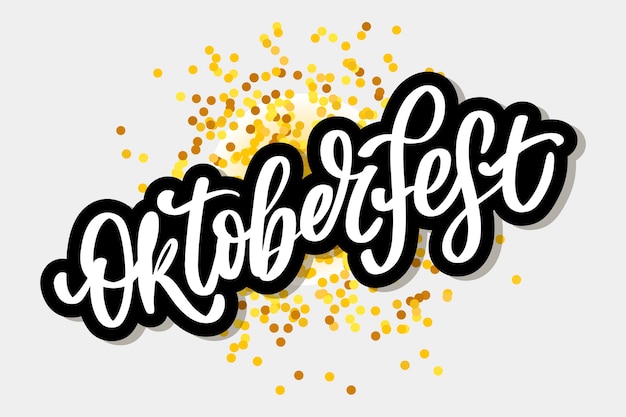 Vector oktoberfest belettering typografie.