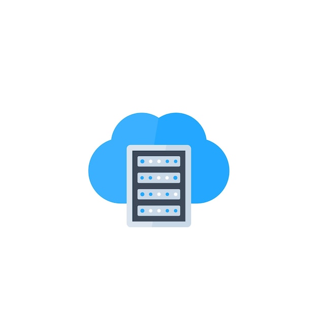 Vector pictogram mainframe, hosting, cloudopslag