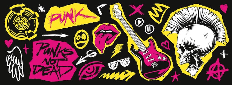 Vector punk grunge textuur