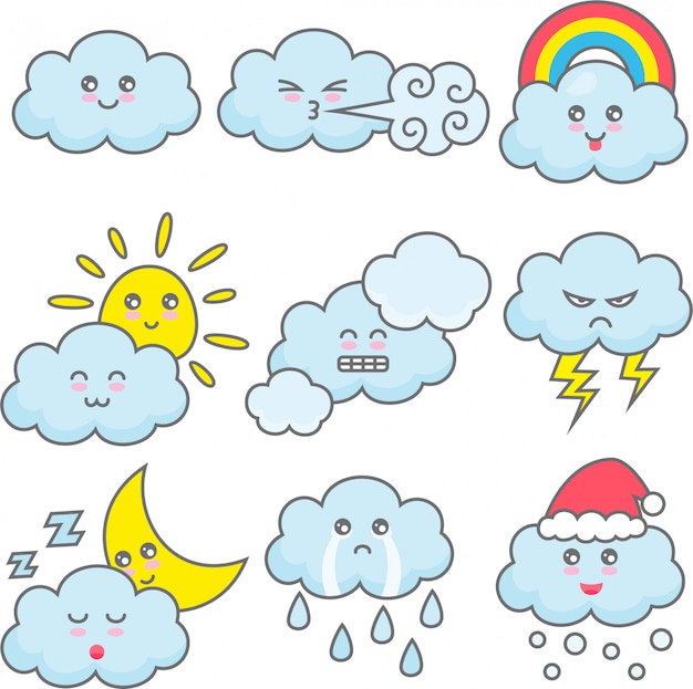 Vector rainbow emoties