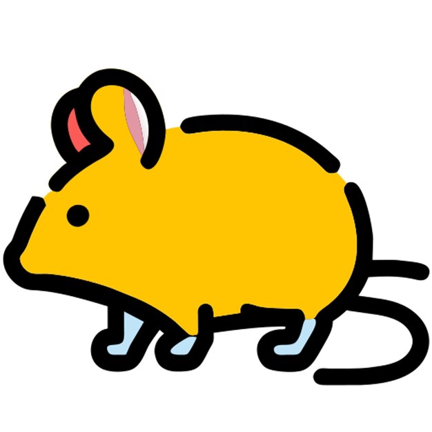 Vector ネズミのアイコン 壊れた線