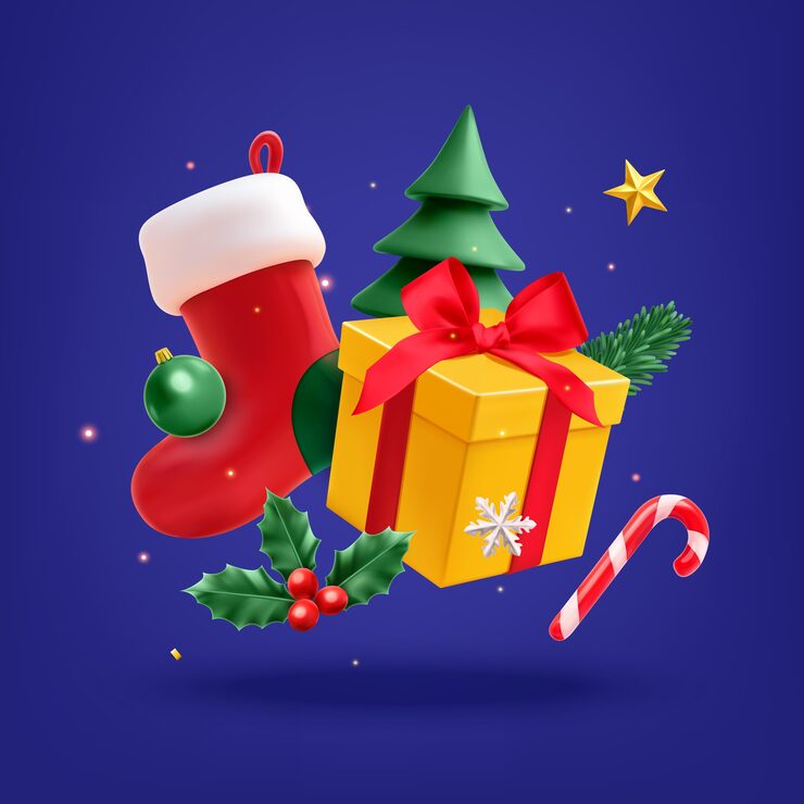 Realistic new year 2025 composition background