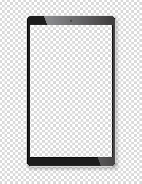 Vector realistisch tablet draagbaar computermodel