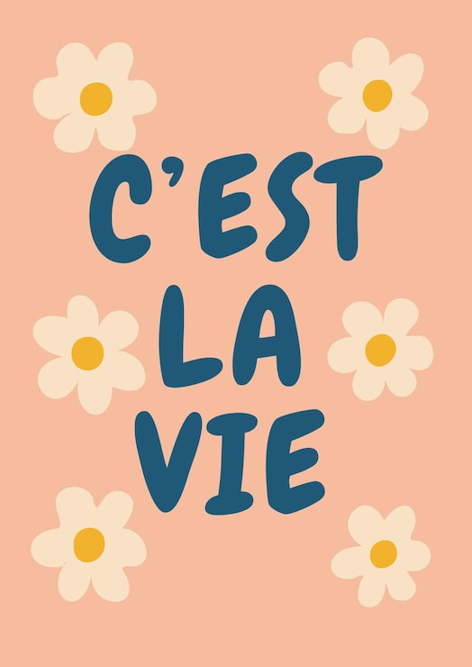 Retro French Typography Kitchen Print