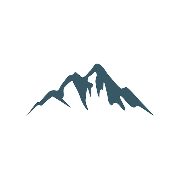 Vector rock mountain vector logo sjabloon