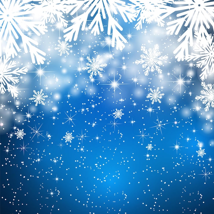 Vector 雪が降ると雪片の背景