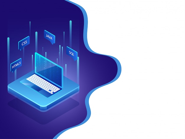 Vector software programmeringsconcept.