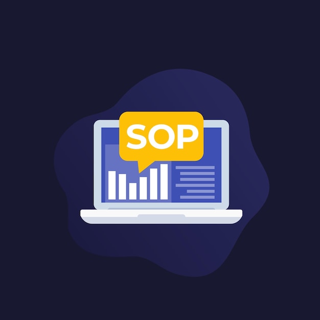 Vector sop standard operating procedure vector icon
