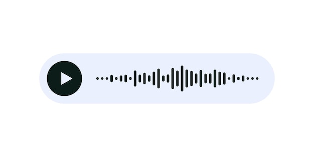 Vector spraakbericht afspeel interface-element