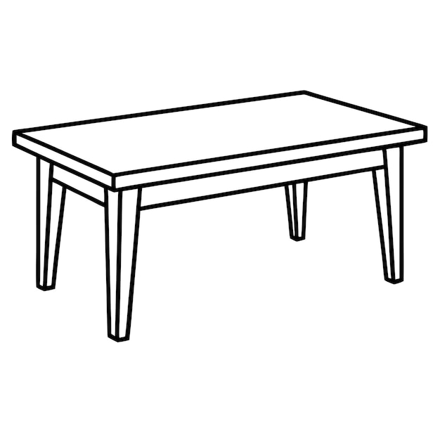 Vector tabel geïsoleerde vector op wit