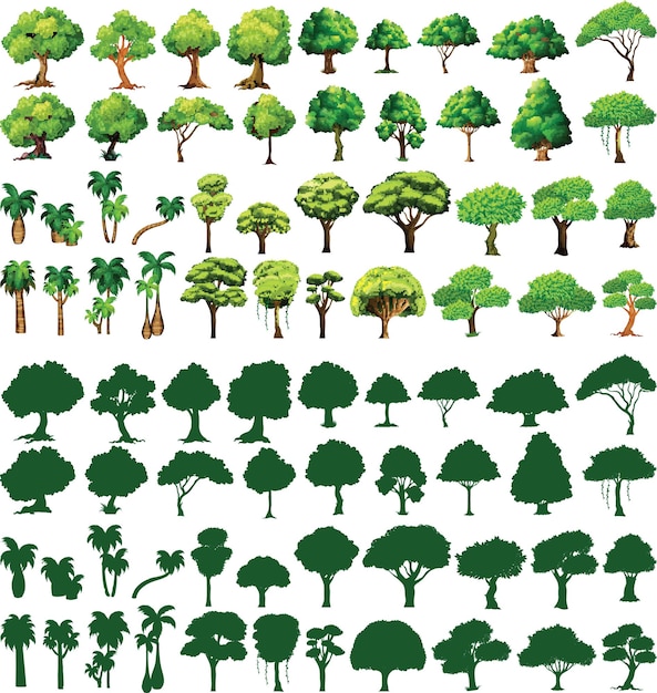 Vector 樹木植物系列