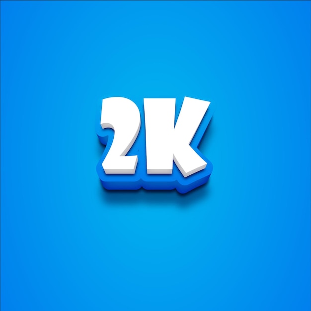 Vector 파란색 블랙그라운드에 있는  ⁇ 터 3d 2k 텍스트