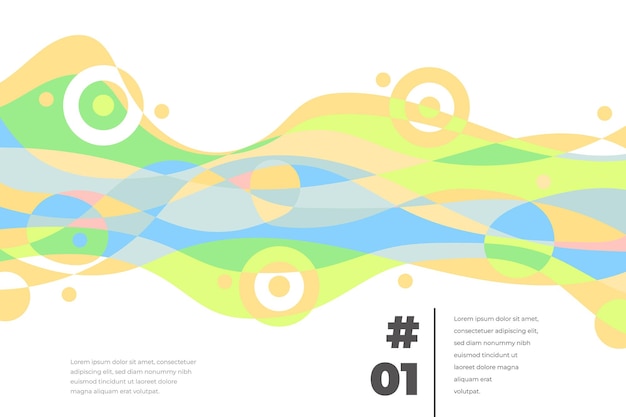 Vector 旗模板的向量彩色抽象流体背景