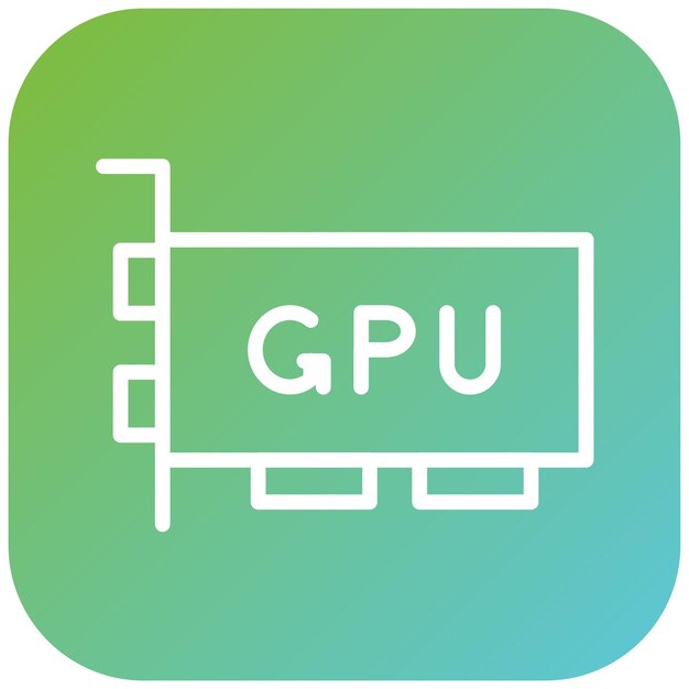 Vector 터 디자인 gpu 블록 아이콘 스타일