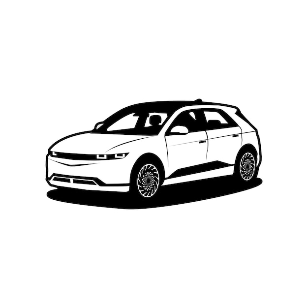 Vector เวกเตอร์ภาพเงารถ suv สปอร์ต