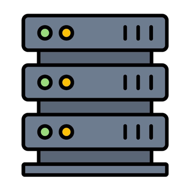 Vector vector illustratie stijl van de server