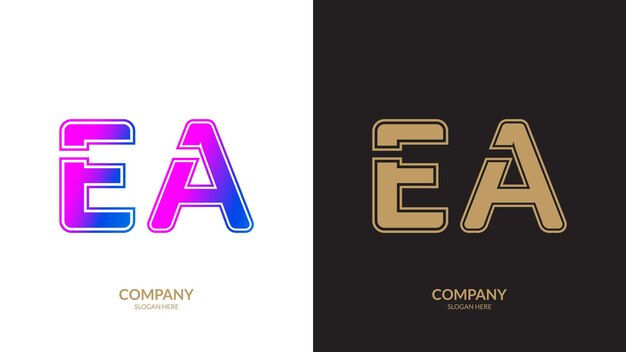 Vector ベクター・ロゴ 文字 ea デザイン・テンプレート