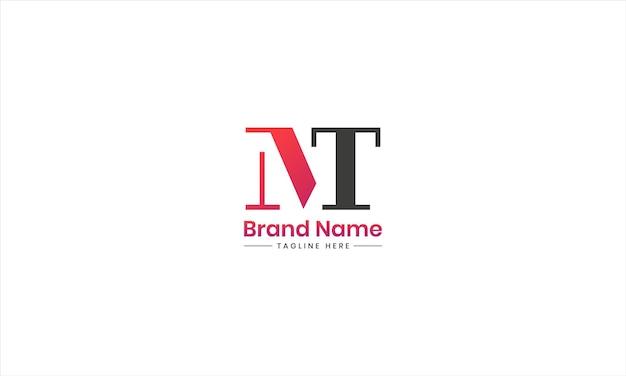 Vector vector moderne letter mt logo