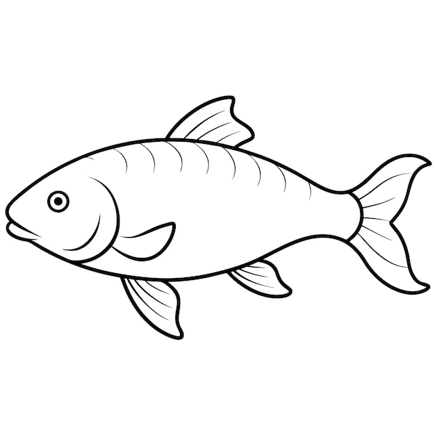 Vector vector van de vislijn van de karper