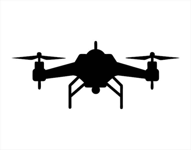 Vector vector van het silhouet van de drone