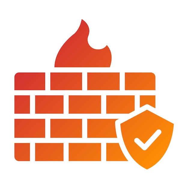 Vector vectorontwerp firewall icon style
