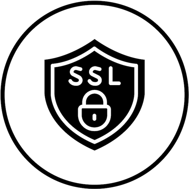 Vector vectorontwerp ssl icon style