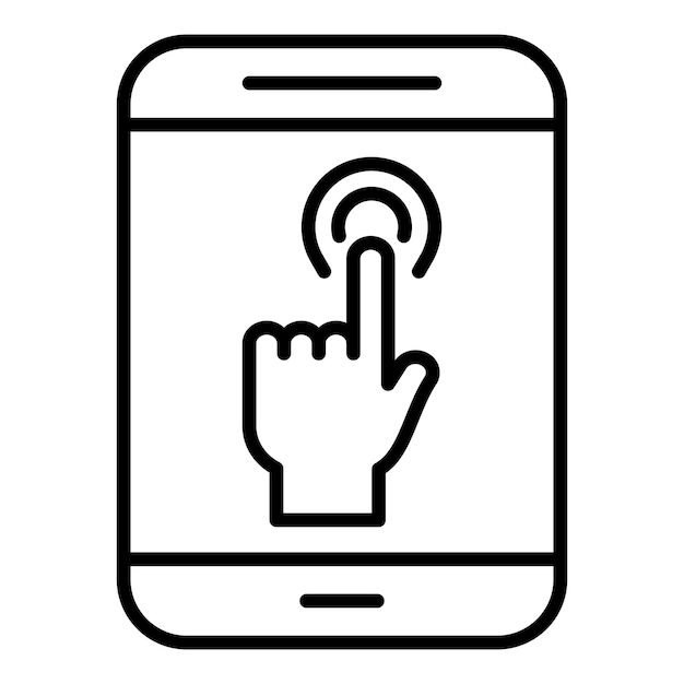 Vector vectorontwerp touch screen icon stijl