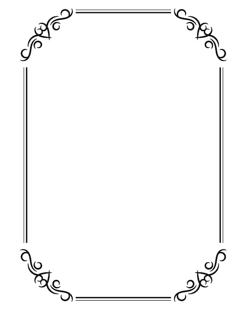 Vector vintage trouwornament kadertemplate