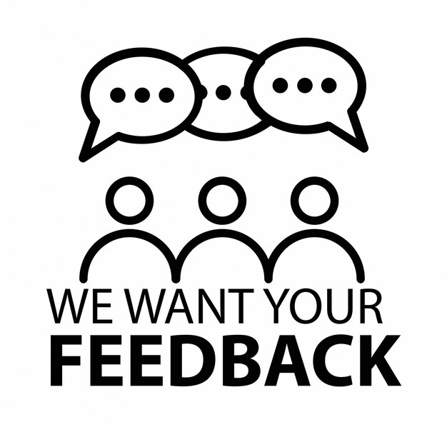 Vector we willen uw feedback gebruikerservaring vector feedback