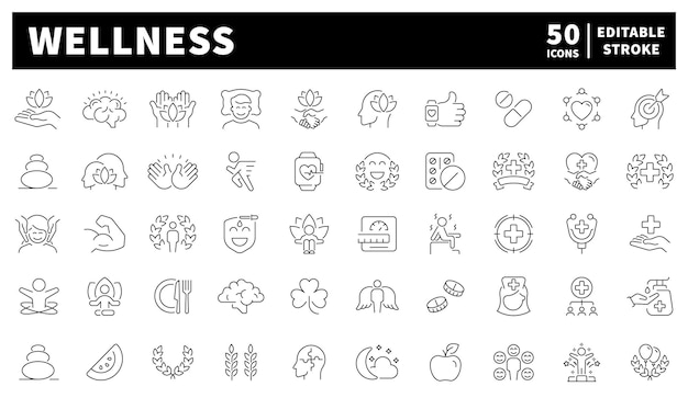Vector wellness vector iconen
