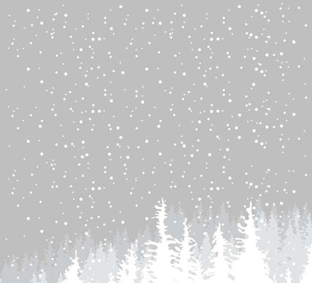 Vector winterboslandschap