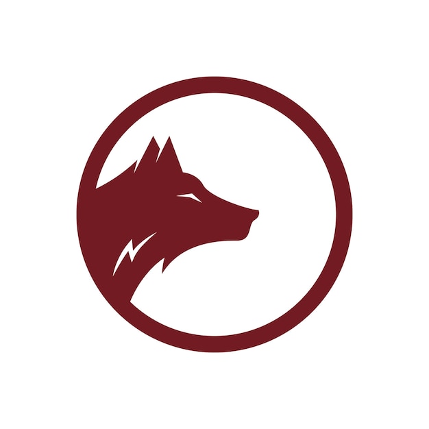 Vector 狼標誌設計概念插圖