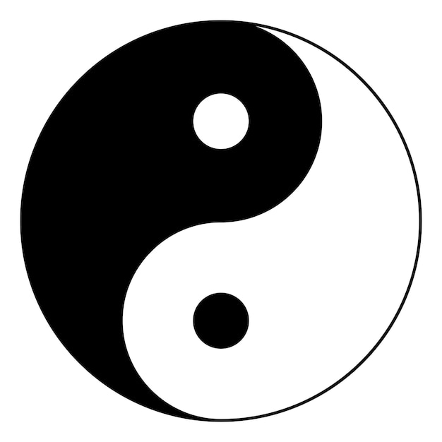 Vector yin yang icoon symbool vector illustratie