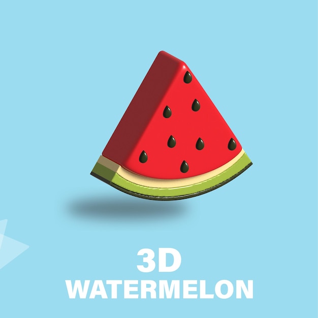 Vektor 3d vandmelon