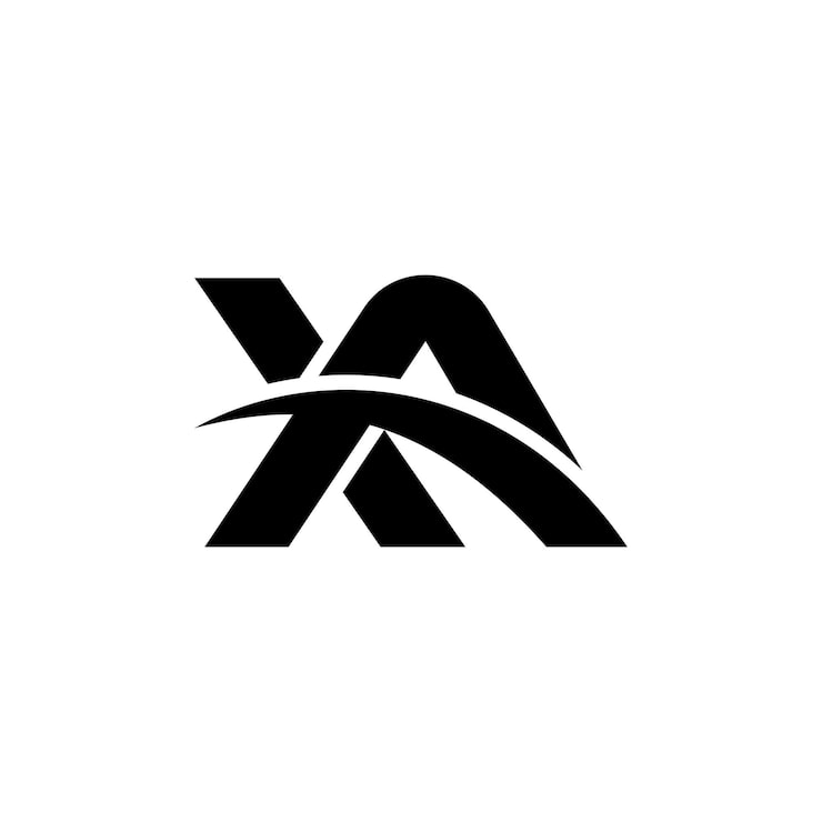 Vektör başlangıç harfi ax veya xa harfi monogram logosu