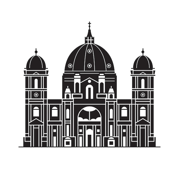 Vektor berliner dom ikon