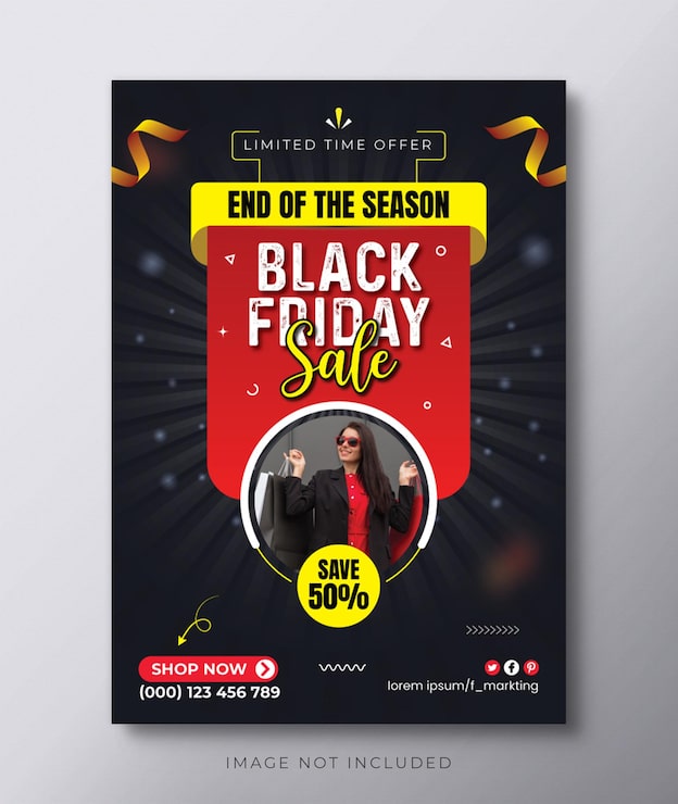 Vektor black friday udsalg moderne flyer skabelon